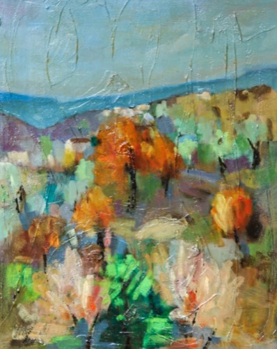 Autunno, 2022 — Olio su tela, 40×50 cm. Dipinto di Christian Nardi.