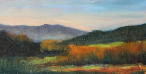 Da Falcino, 2022 — Olio su tavola, 49,8×25,4 cm. Dipinto di Christian Nardi.
