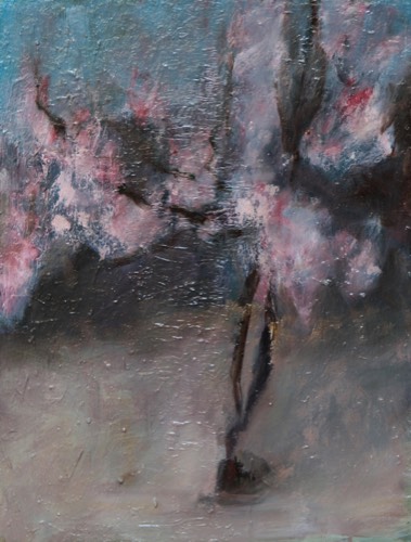 Giappone, 2023 — Olio su tavola, 30×40 cm. Dipinto di Christian Nardi.