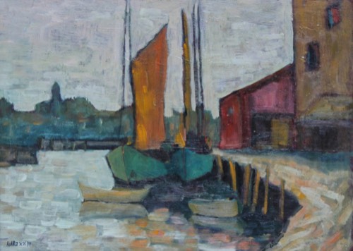 Repubblica marinara, 2023 — Olio su tela, 70×50 cm. Dipinto di Christian Nardi.