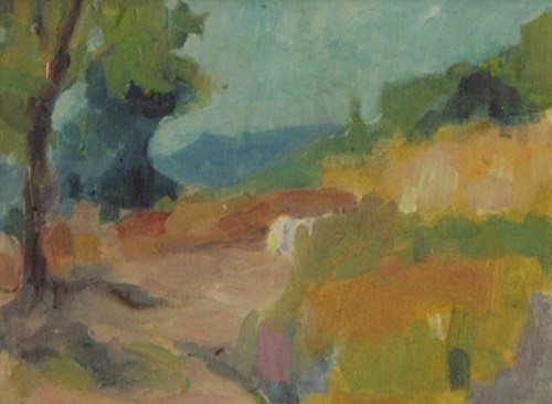 Tessello, 2019 — Olio su tavola, 24×18 cm. Dipinto di Christian Nardi.